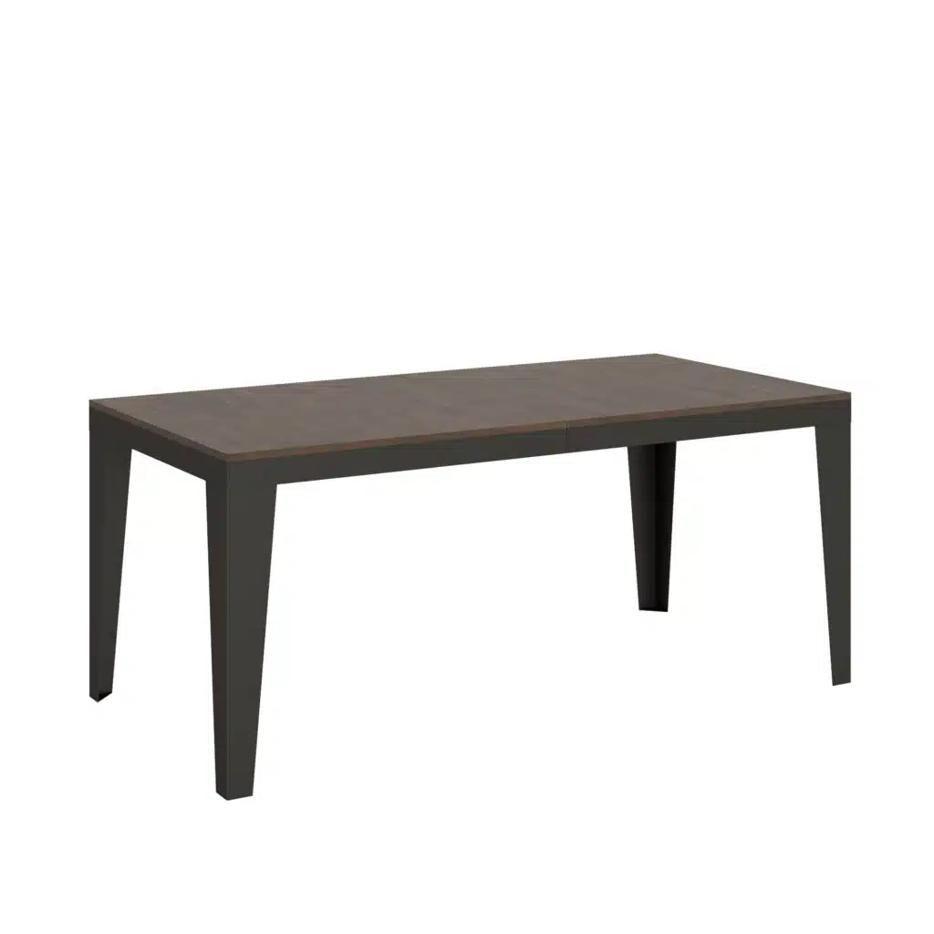 Tavolo allungabile 180/440x90 cm Flame Evolution noce telaio e gambe antracite - foto 1