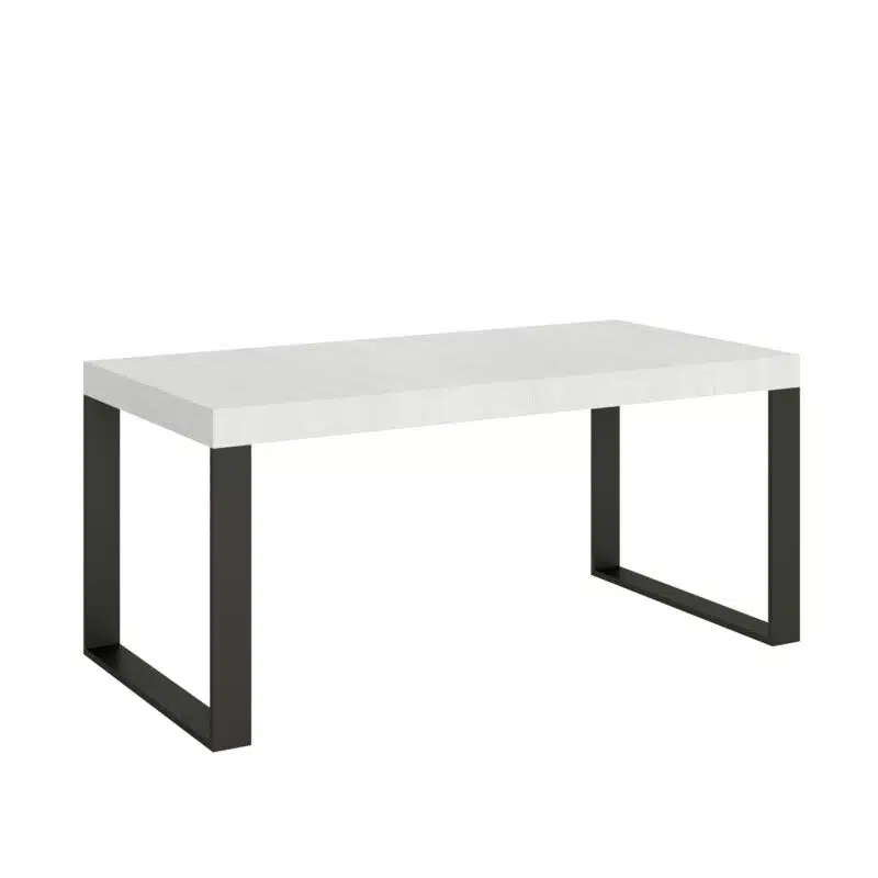 Tavolo allungabile 200/460x90 cm Tecno bianco frassino gambe antracite - foto 1