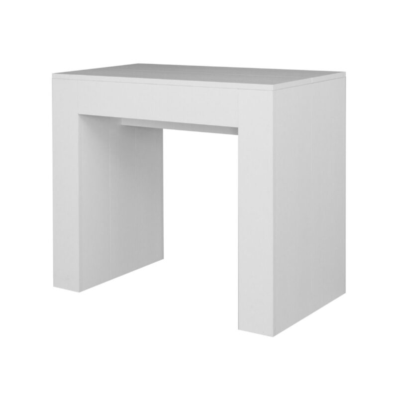 Consolle allungabile 90x49/307 cm Extra bianco frassino allunghe interne - immagine 5