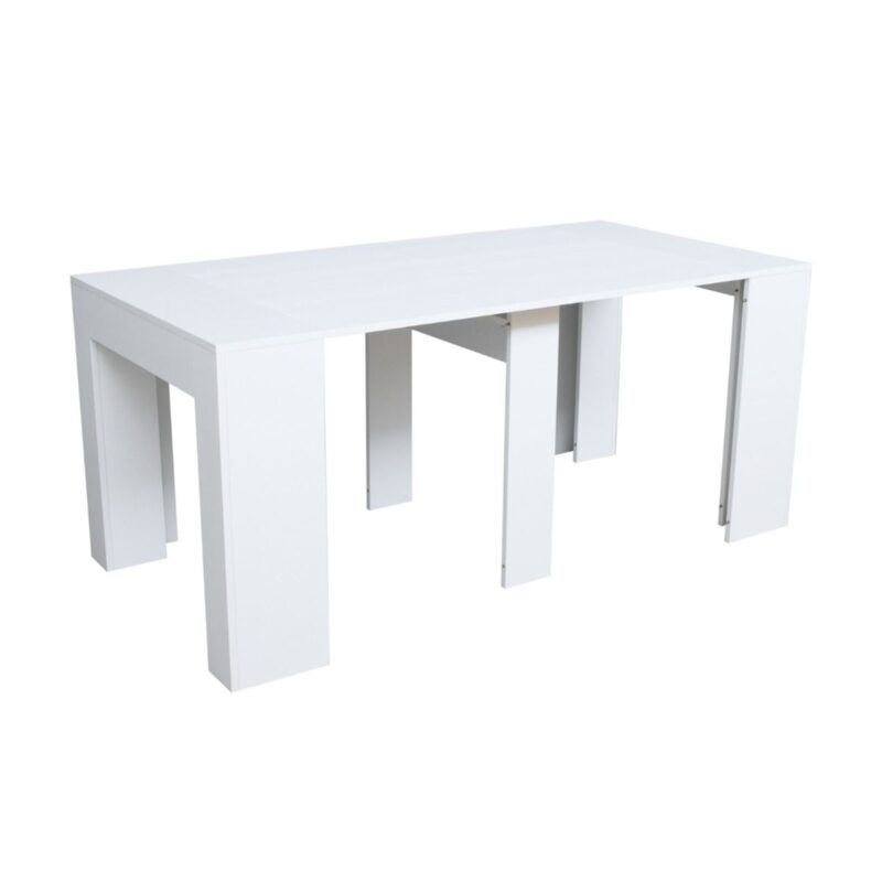 Consolle allungabile 90x49/307 cm Extra bianco frassino allunghe interne - immagine 8