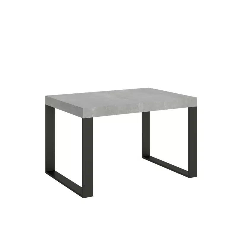 Tavolo allungabile 120/224x90 cm Tecno Premium cemento gambe antracite - foto 1