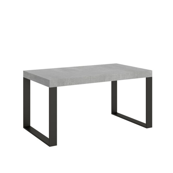 Tavolo allungabile 160/264x90 cm Tecno Premium cemento gambe antracite