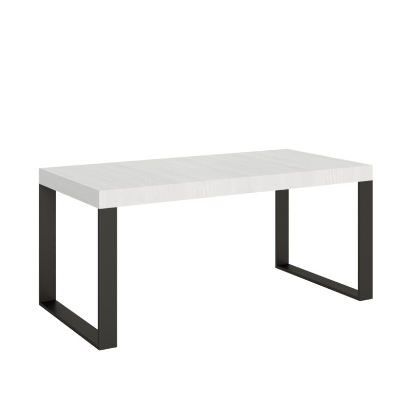 Tavolo allungabile 180/284x90 cm Tecno Premium bianco frassino gambe antracite