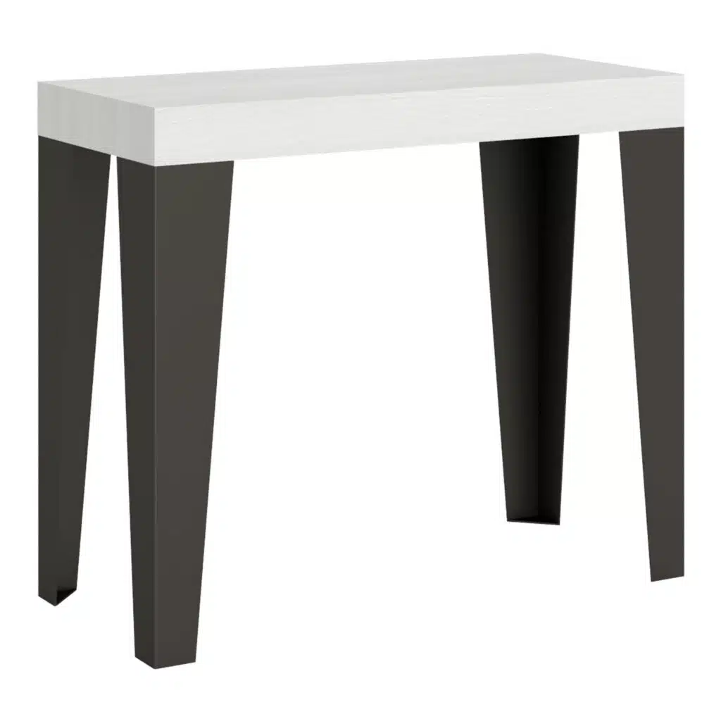 Consolle allungabile 90x40/196 cm Flame Small bianco frassino - foto 1
