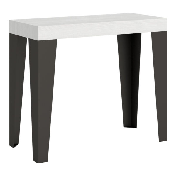 Consolle allungabile 90x40/196 cm Flame Small bianco frassino