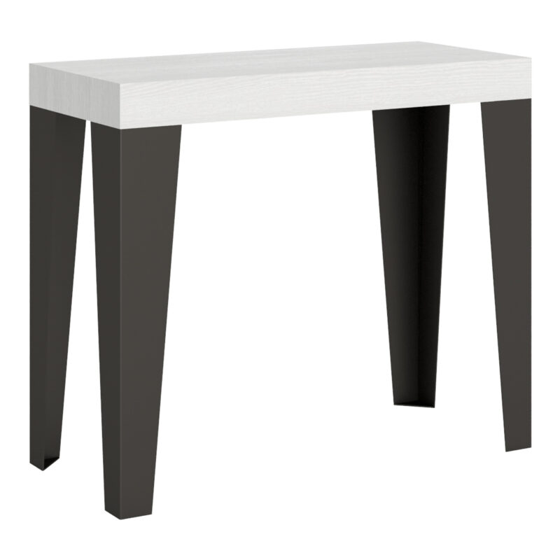 Consolle allungabile 90x40/196 cm Flame Small bianco frassino