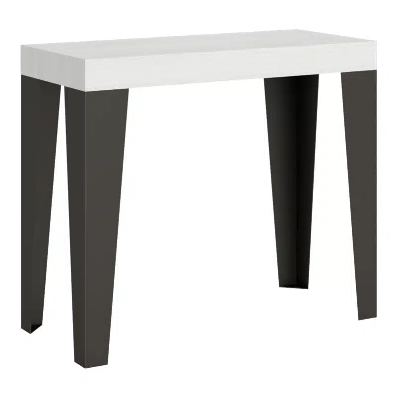Consolle allungabile 90x40/196 cm Flame Small bianco frassino - foto 1