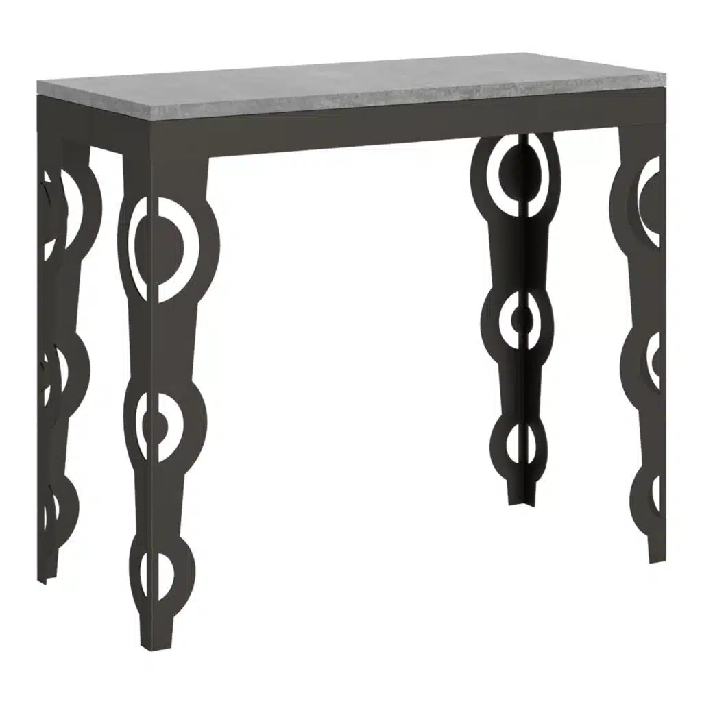Consolle allungabile 90x40/300 cm Karamay Evolution cemento - foto 1