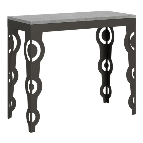 Consolle allungabile 90x40/196 cm Karamay Small Evolution cemento