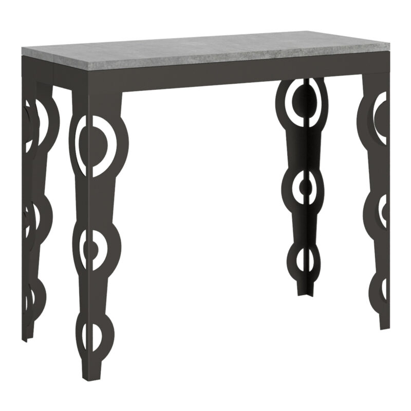 Consolle allungabile 90x40/300 cm Karamay Evolution cemento