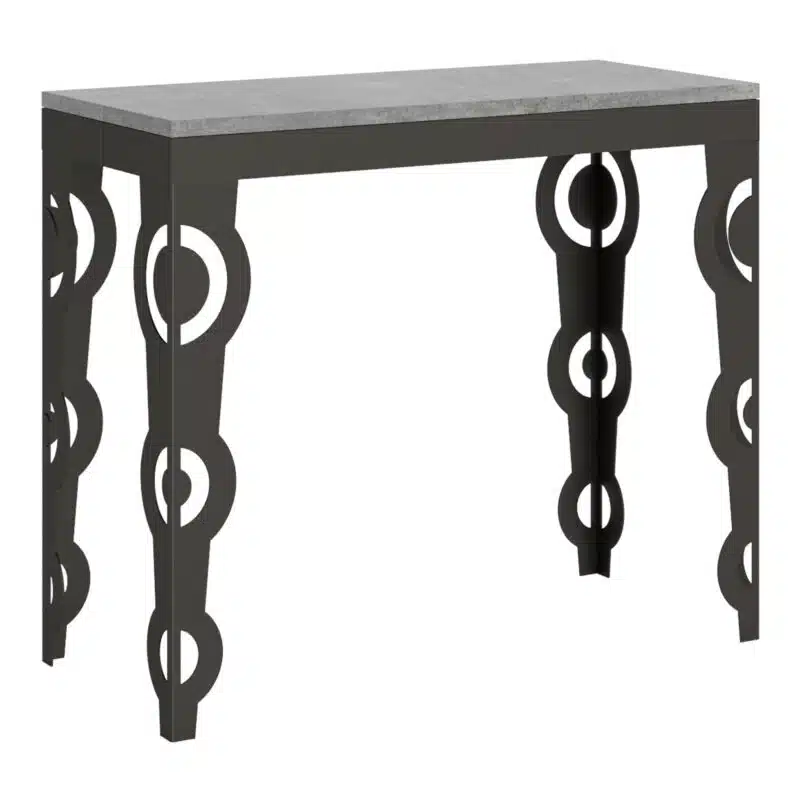 Consolle allungabile 90x40/300 cm Karamay Evolution cemento - foto 1