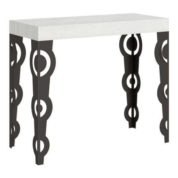 Consolle allungabile 90x40/196 cm Karamay Small bianco frassino
