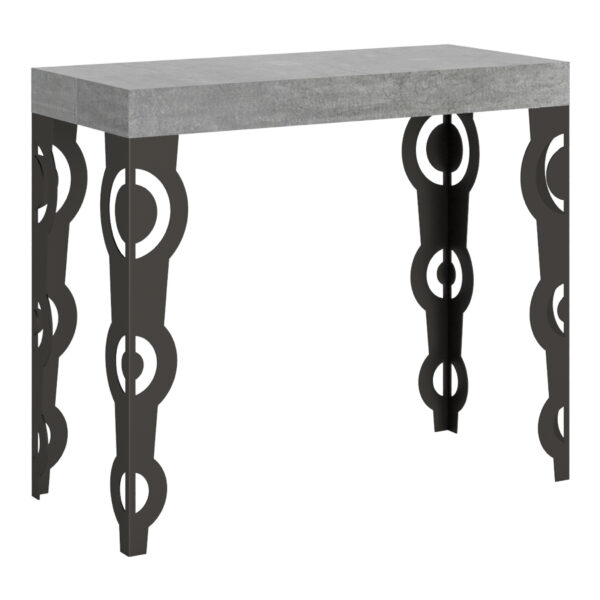 Consolle allungabile 90x40/196 cm Karamay Small cemento