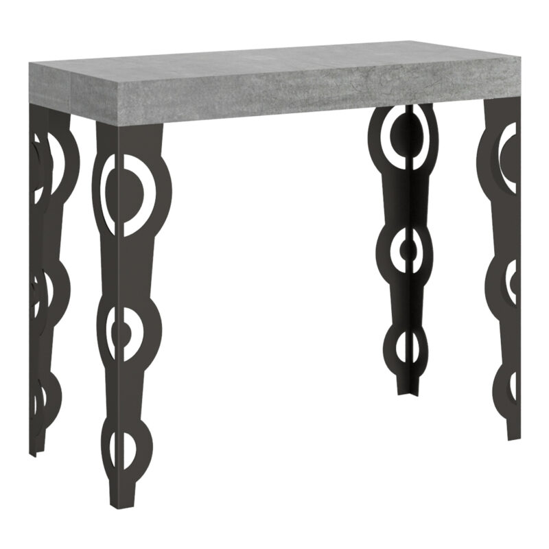 Consolle allungabile 90x40/196 cm Karamay Small cemento