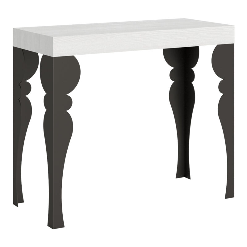 Consolle allungabile 90x40/196 cm Paxon Small bianco frassino