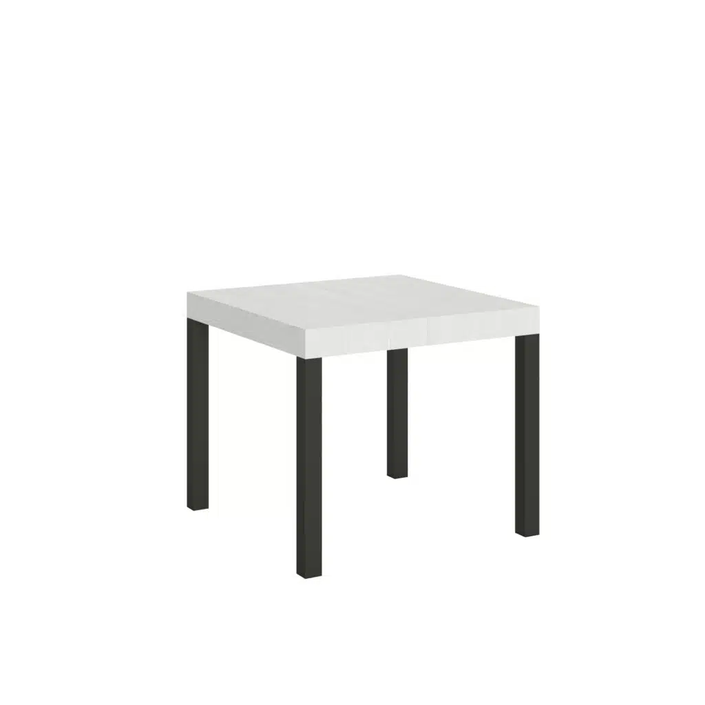 Tavolo allungabile 90/246x90 cm Everyday bianco frassino gambe antracite - foto 1