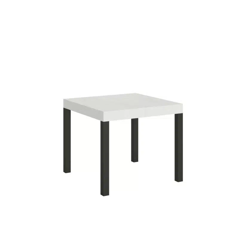 Tavolo allungabile 90/246x90 cm Everyday bianco frassino gambe antracite - foto 1