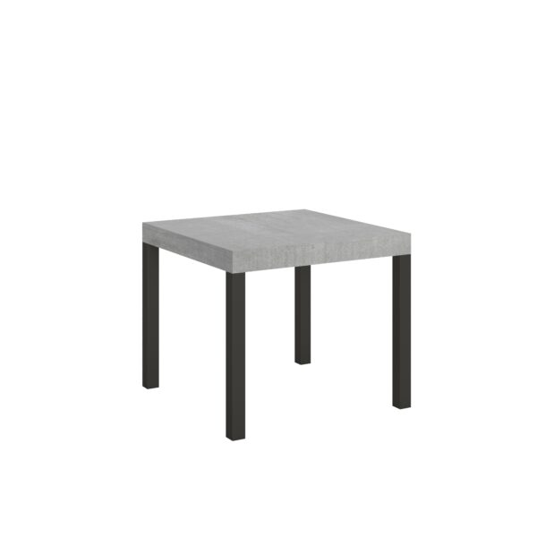 Tavolo allungabile 90/246x90 cm Everyday cemento gambe antracite