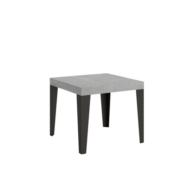 Tavolo allungabile 90/246x90 cm Flame cemento gambe antracite