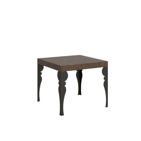 Tavolo allungabile 90/246x90 cm Paxon noce gambe antracite