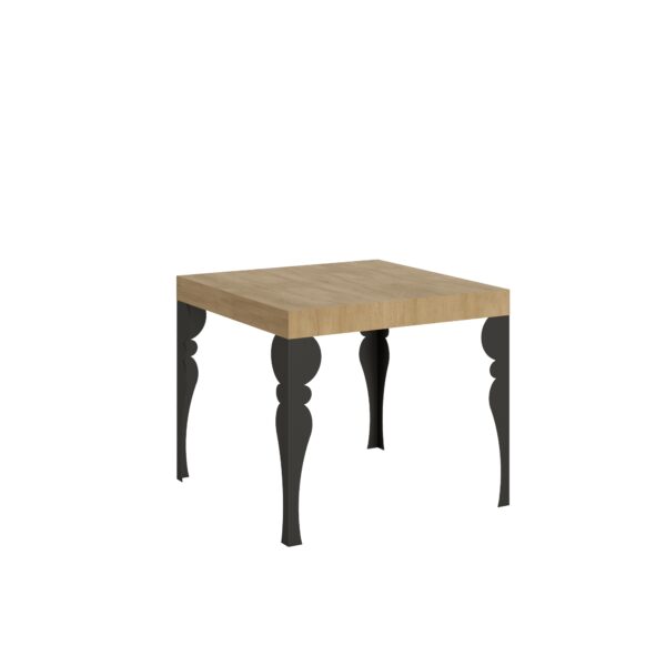 Tavolo allungabile 90/246x90 cm Paxon quercia natura gambe antracite