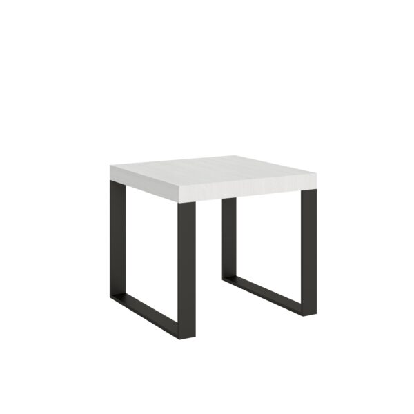 Tavolo allungabile 90/246x90 cm Tecno bianco frassino gambe antracite