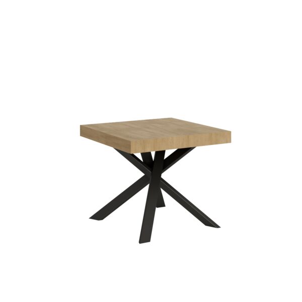 Tavolo allungabile 90/194x90 cm Clerk quercia natura gambe antracite