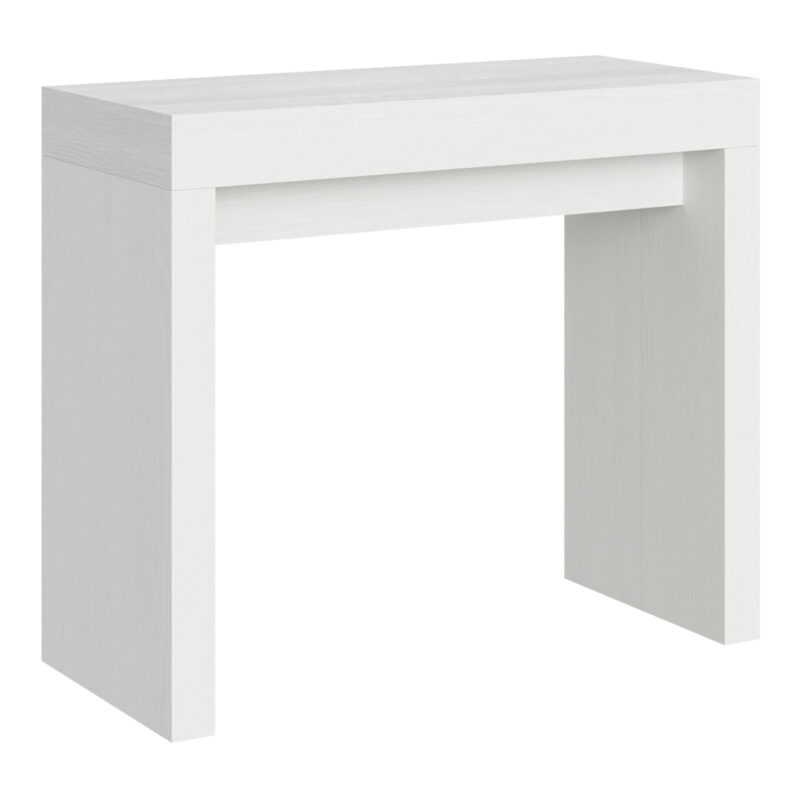 Consolle allungabile 90x40/196 cm Roxell Small bianco frassino