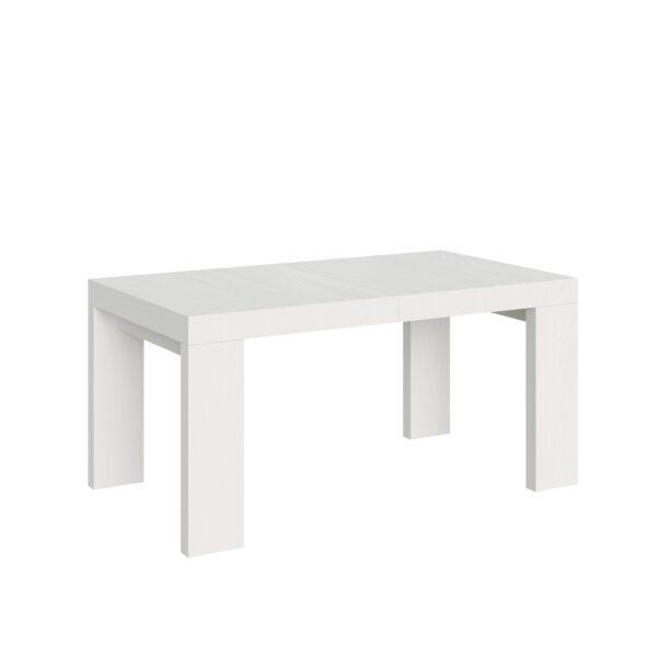 Tavolo allungabile 160/264x90 cm Roxell bianco frassino