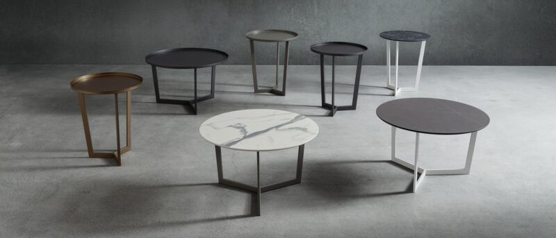 Tavolino Rotondo Grande in Metallo Ø 60 cm di Design Clio | La Primavera - immagine 3