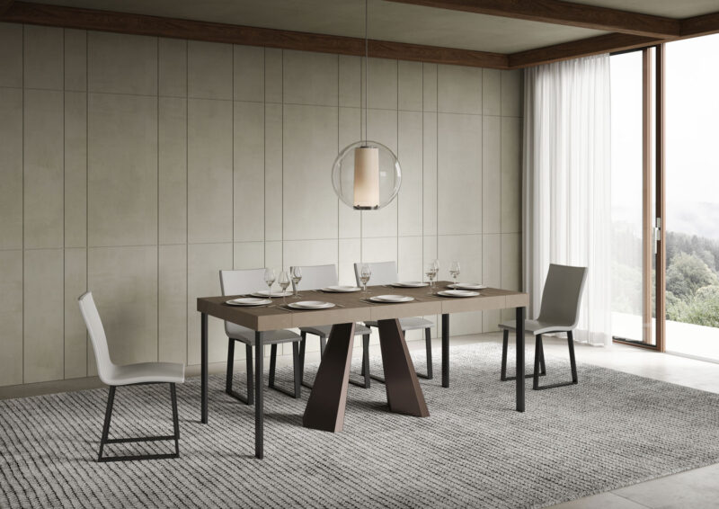 Consolle allungabile 90x40/196 cm Diamante Small Premium tortora - immagine 3