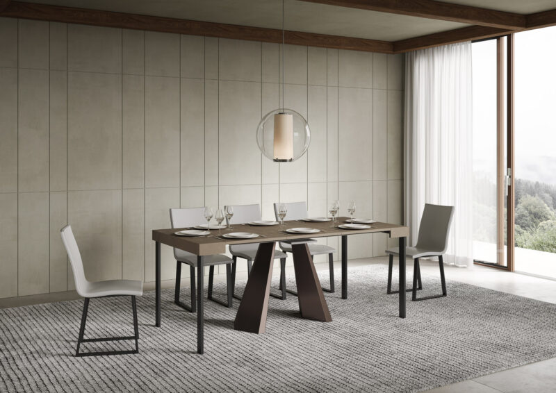 Consolle allungabile 90x40/196 cm Diamante Small tortora - immagine 3