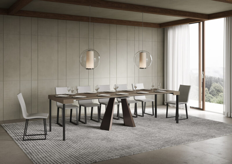 Consolle allungabile 90x40/300 cm Diamante tortora - immagine 4