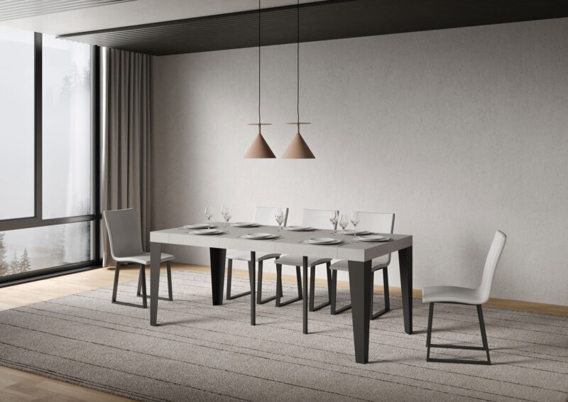 Consolle allungabile 90x40/196 cm Flame Small Premium cashmere - immagine 3