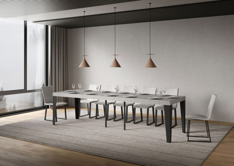 Consolle allungabile 90x40/300 cm Flame Premium cashmere - immagine 4