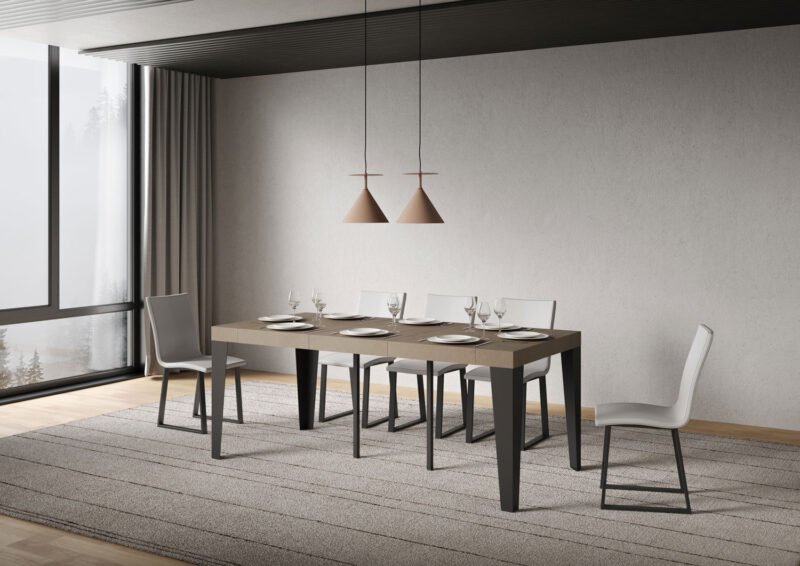 Consolle allungabile 90x40/196 cm Flame Small Premium tortora - immagine 3