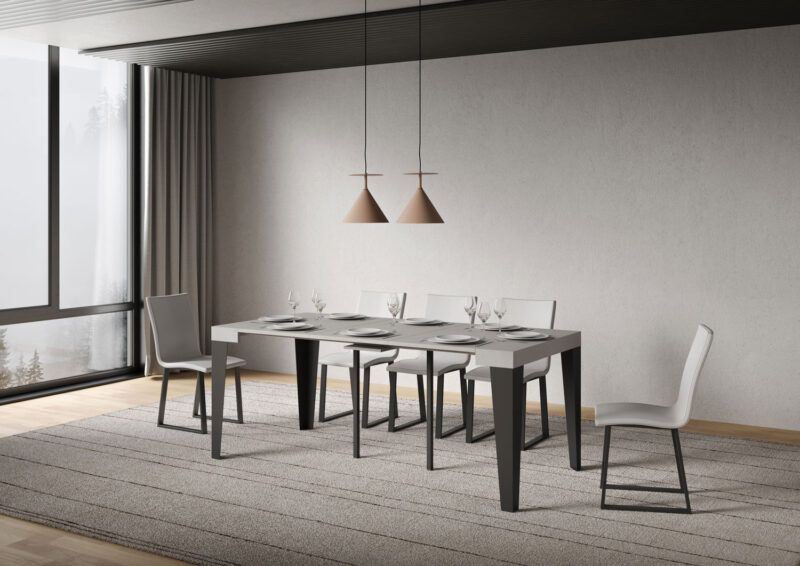 Consolle allungabile 90x40/196 cm Flame Small cashmere - immagine 3