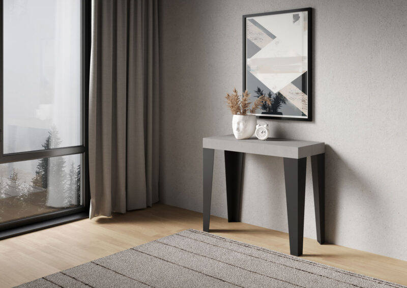 Consolle allungabile 90x40/196 cm Flame Small cashmere - immagine 2