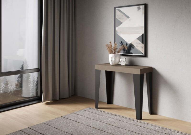 Consolle allungabile 90x40/196 cm Flame Small tortora - immagine 2
