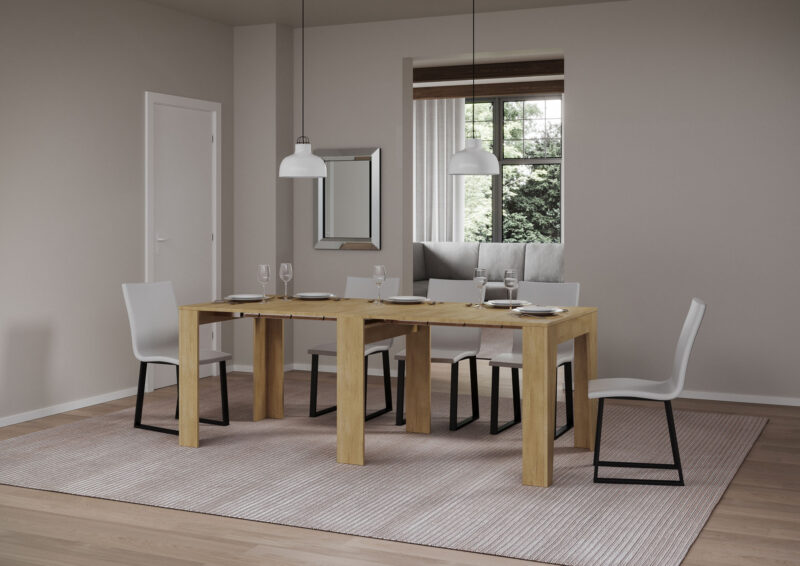 Consolle allungabile 90x25/181 cm Narrow quercia natura - immagine 4