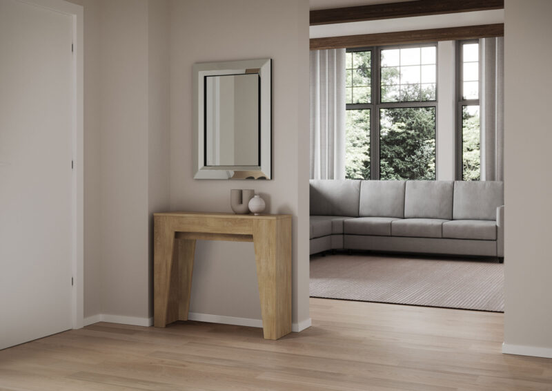 Consolle allungabile 90x25/181 cm Narrow quercia natura - immagine 3