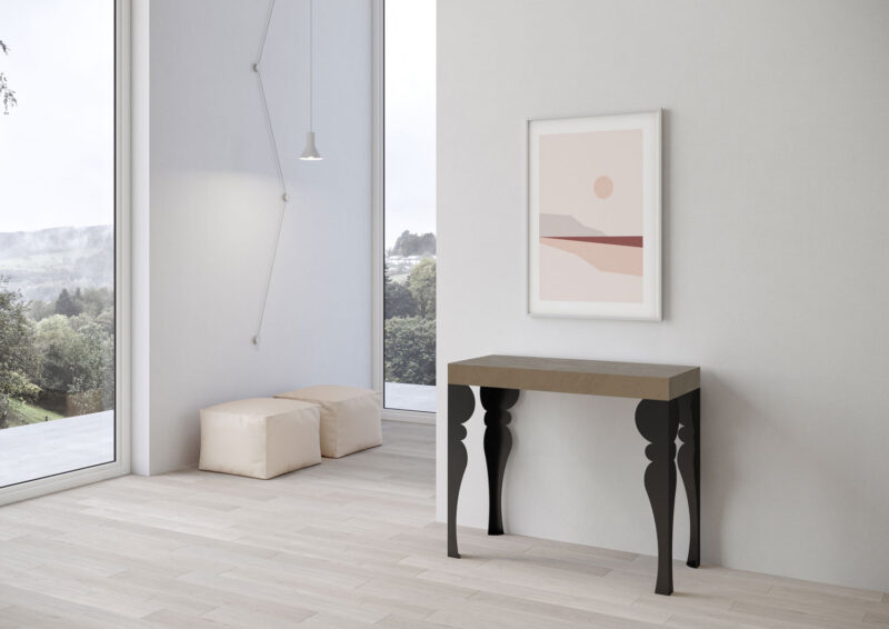 Consolle allungabile 90x40/196 cm Paxon Small tortora - immagine 3