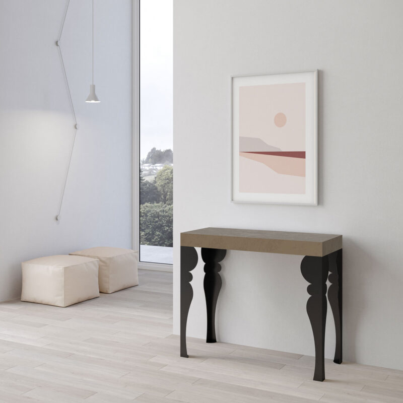 Consolle allungabile 90x40/196 cm Paxon Small tortora - immagine 2