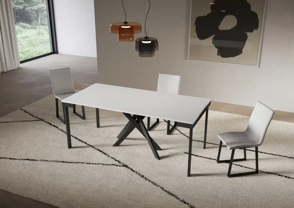 Consolle allungabile 90x40/196 cm Saki Small Evolution bianco frassino - foto 3