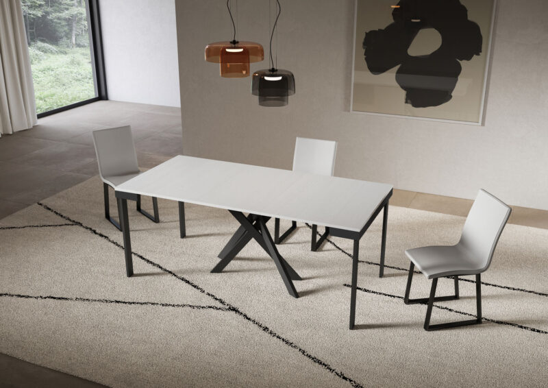 Consolle allungabile 90x40/300 cm Saki Evolution bianco frassino - immagine 3