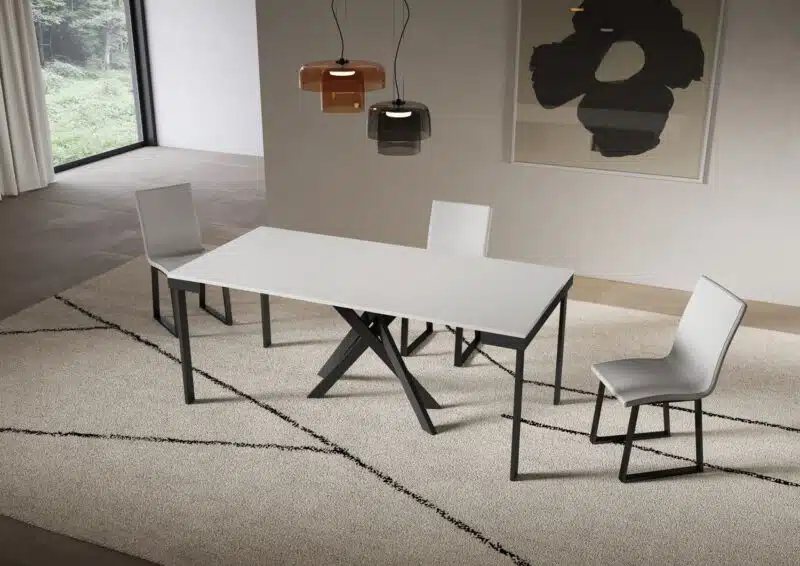 Consolle allungabile 90x40/196 cm Saki Small Evolution bianco frassino - foto 3