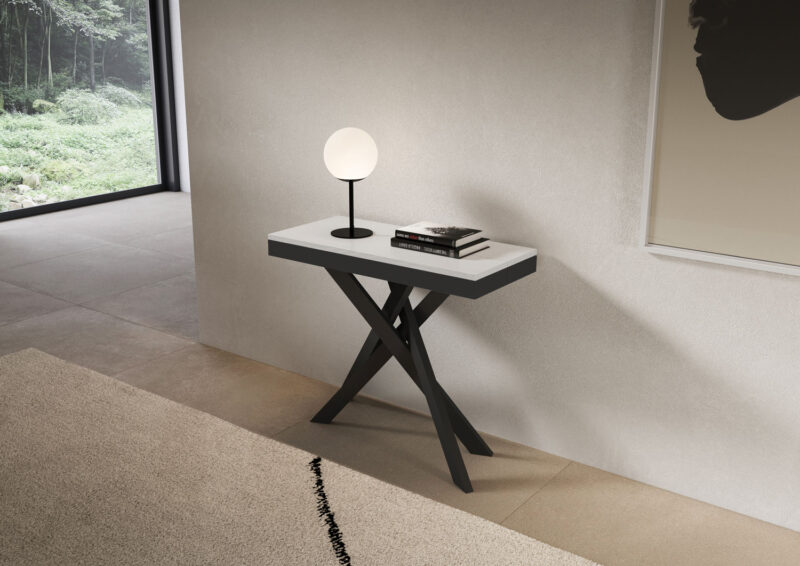 Consolle allungabile 90x40/300 cm Saki Evolution bianco frassino - immagine 2