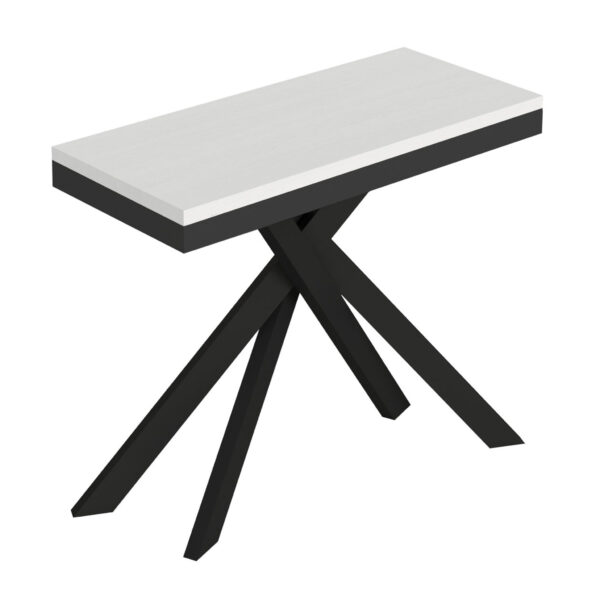 Consolle allungabile 90x40/196 cm Saki Small Evolution bianco frassino