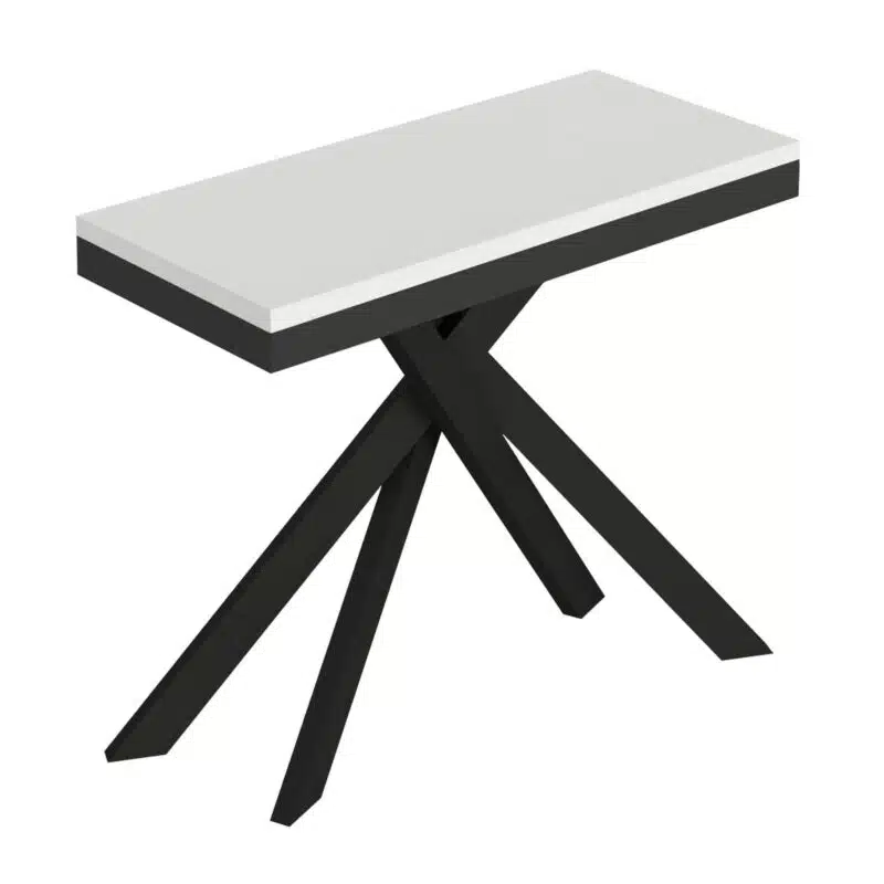 Consolle allungabile 90x40/196 cm Saki Small Evolution bianco frassino - foto 1