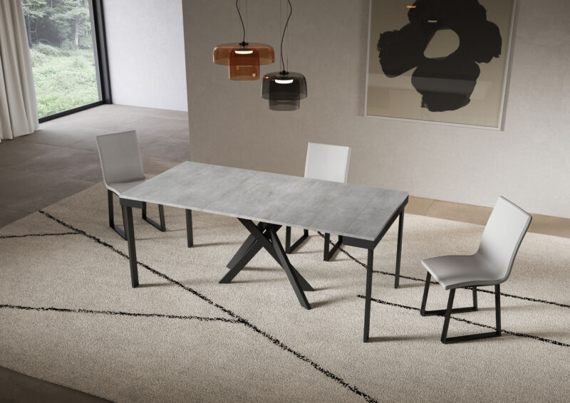 Consolle allungabile 90x40/300 cm Saki Evolution cemento - immagine 3
